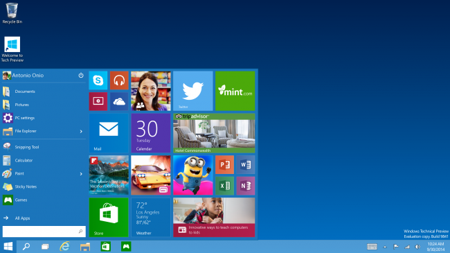 650 1000 tech preview start menu Windows 10 é oficial: conheça em detalhes o novo sistema operacional da Microsoft