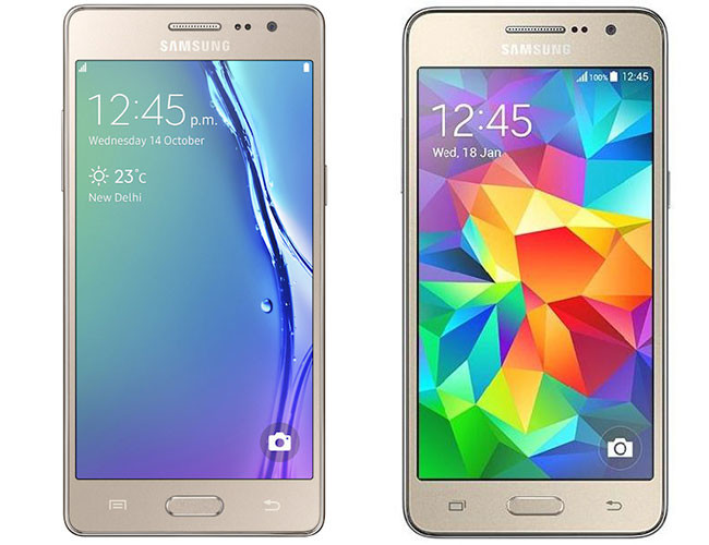 Samsung Z3, e Samsung Galaxy Grand Prime, lado a lado