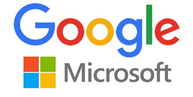 google-e-microsoft-logos