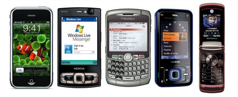 Celulares e smartphones de 2007